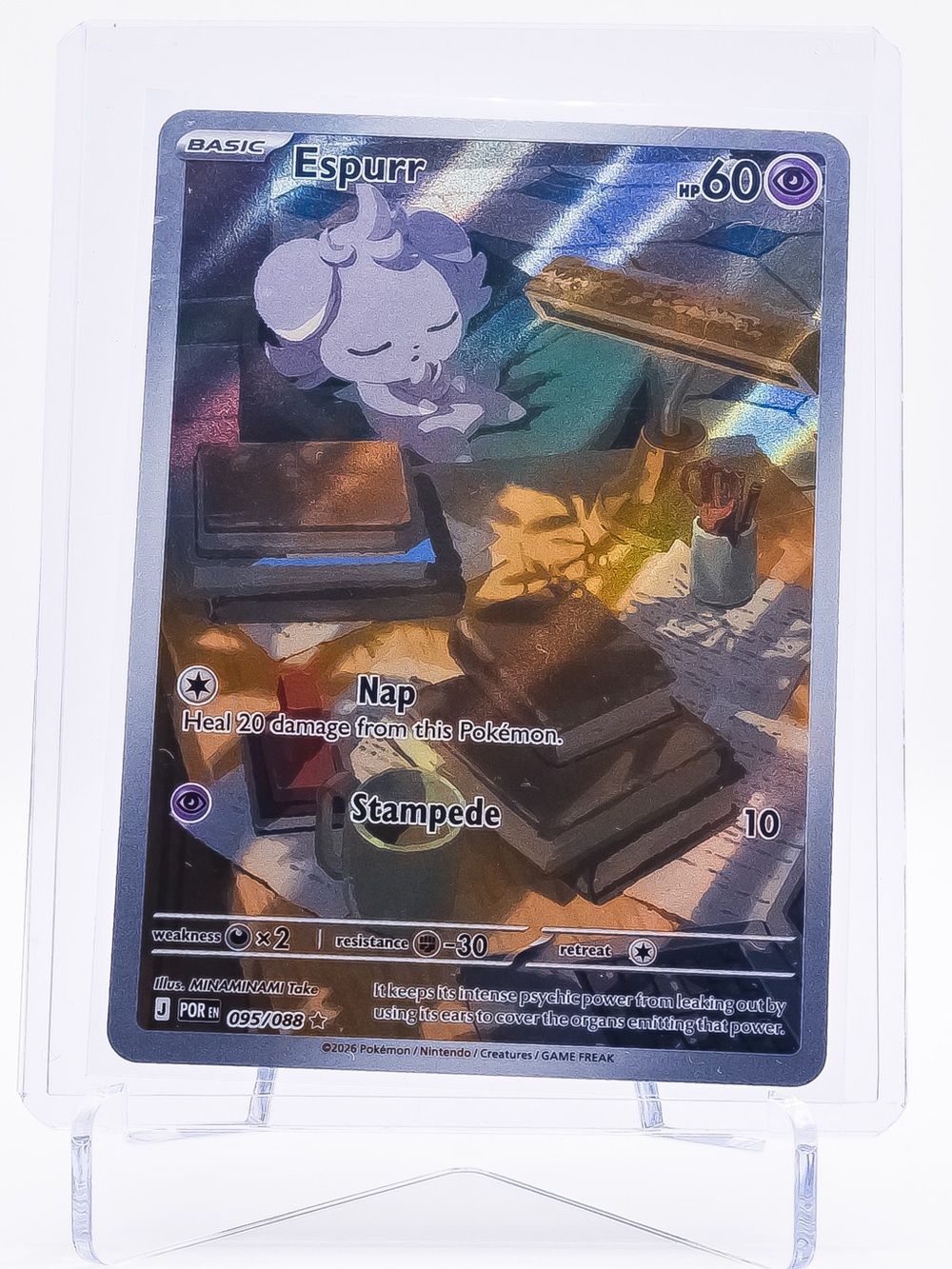 Pokemon Card Espurr 095/088 Illustration Rare Holo Perfect Order NM